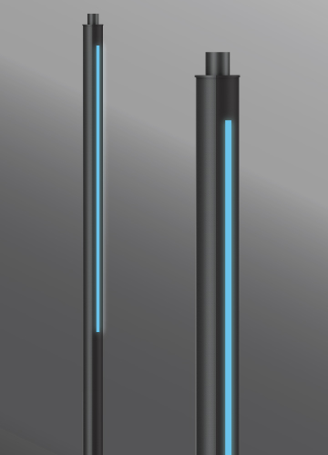 Click to view Ligman Lighting's  Illuminated Square Straight Aluminum Pole (model ISSA-4012-XX).